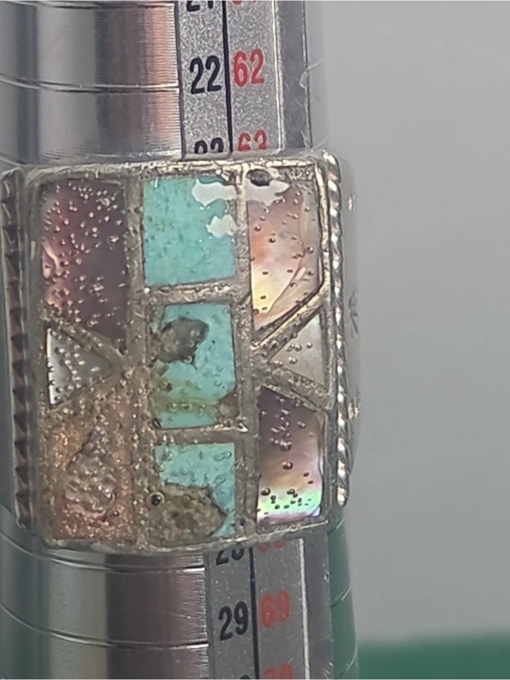 Sterling Inlay Turquoise Accent Ring